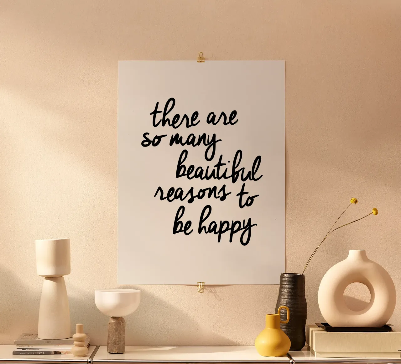 There Are So Many Beautiful Reasons to Be Happy Typografie hahnemühle by THE MOTIVATED TYPE