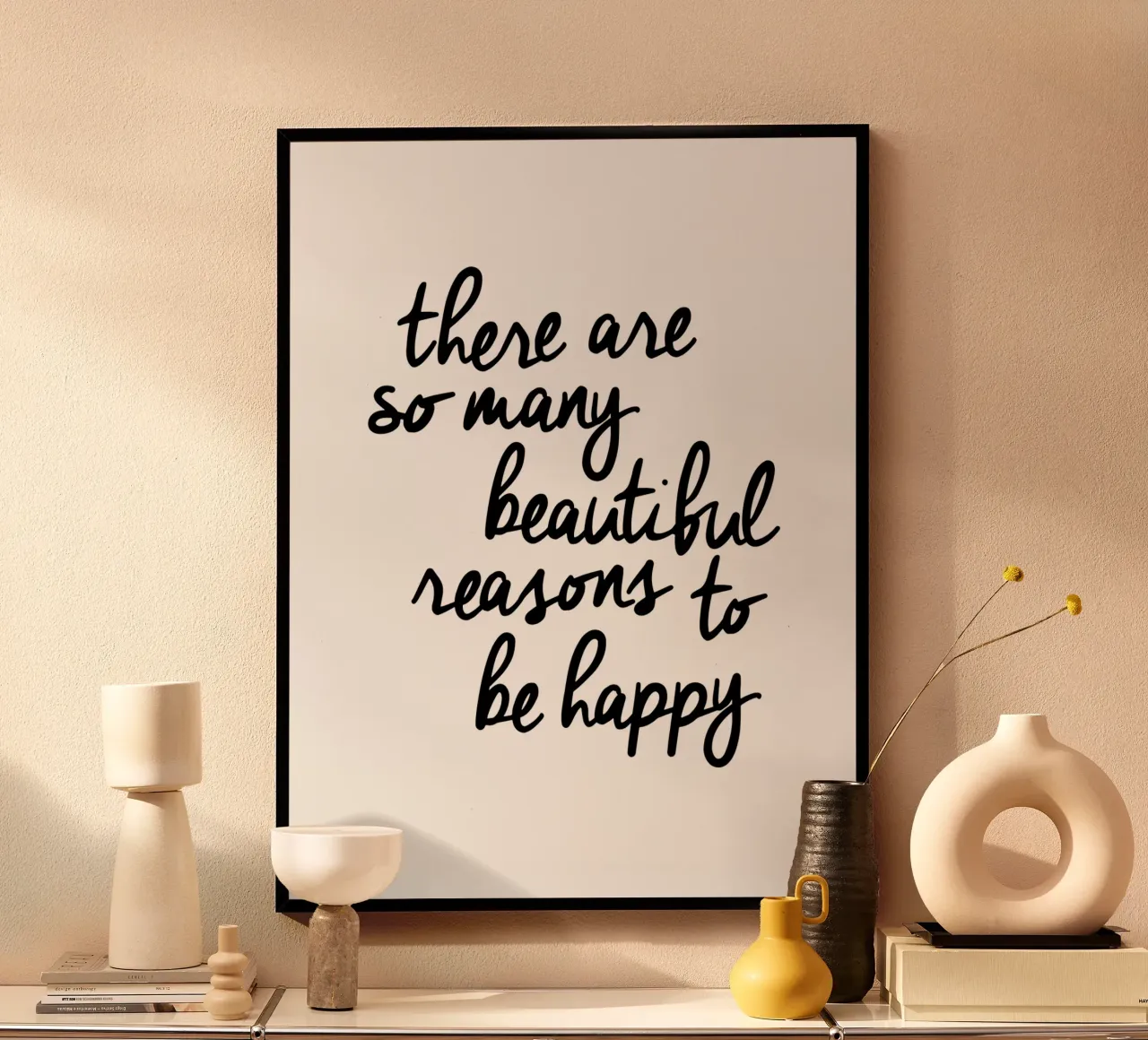 There Are So Many Beautiful Reasons to Be Happy Typografie hahnemühle by THE MOTIVATED TYPE