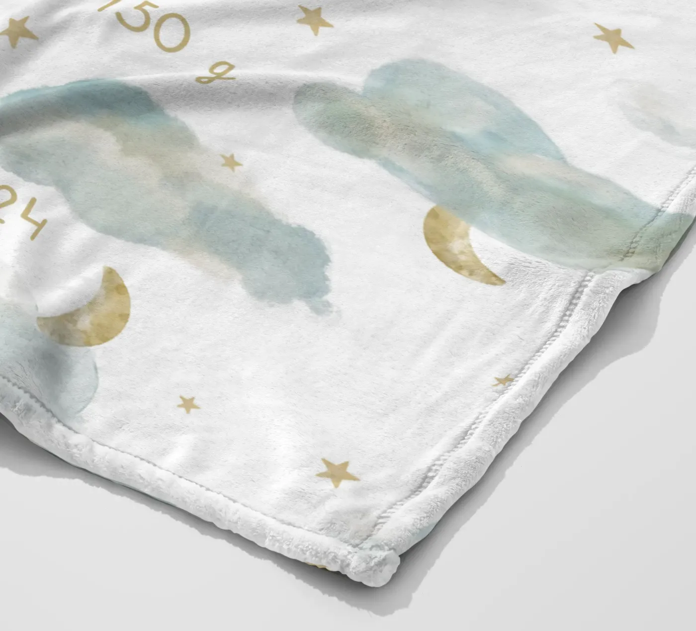 Wolken und Mond fleecedeken van Ohkimiko