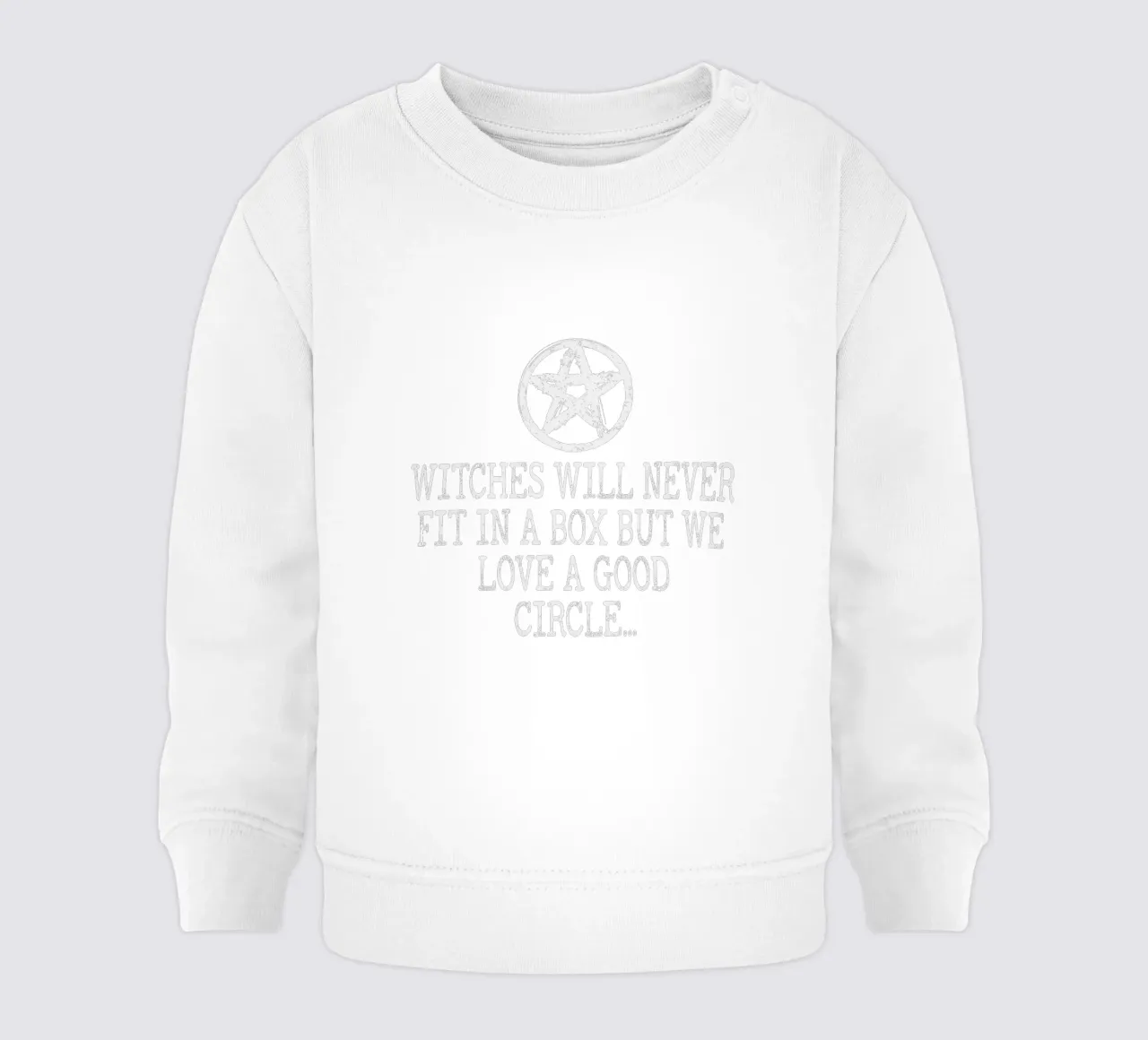Witches will never fit in a box but we love a good circle sudadera de bebé de edsonramosart