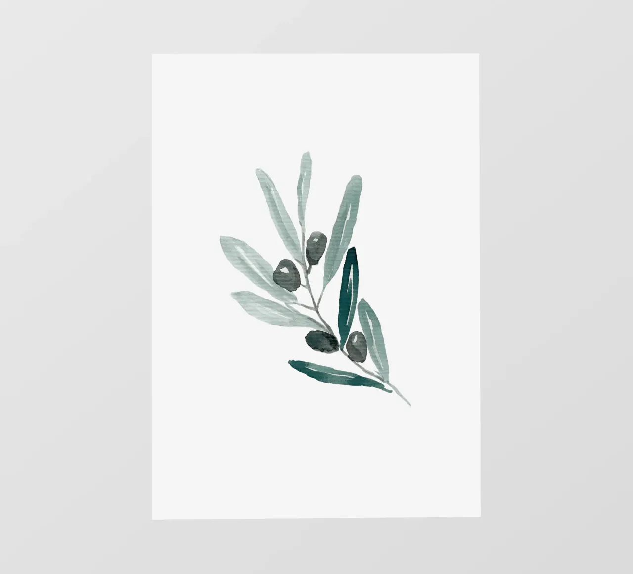 Watercolor Olive Branch telo in pvc da anisillustration