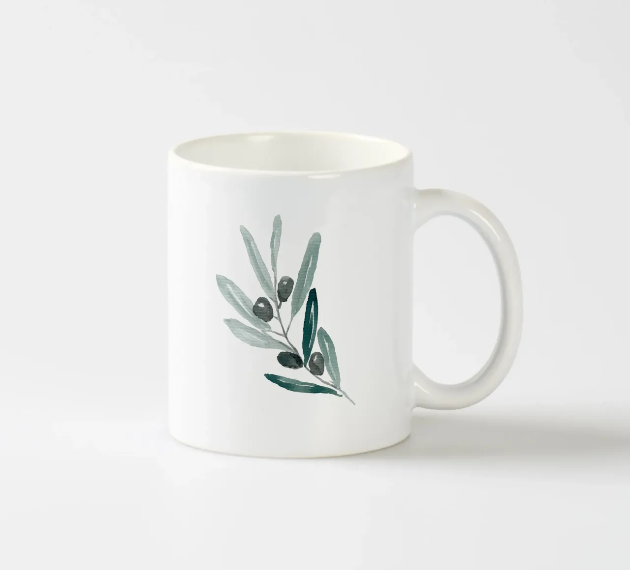 Watercolor Olive Branch tazza in ceramica da anisillustration