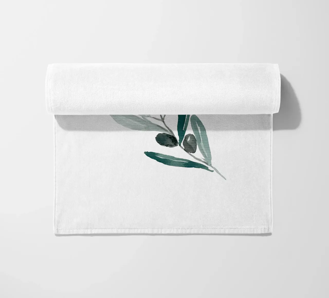 Watercolor Olive Branch strandhanddoek van anisillustration