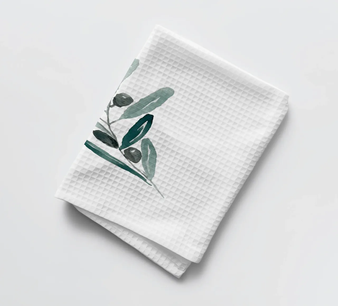 Watercolor Olive Branch tea towel by anisillustration