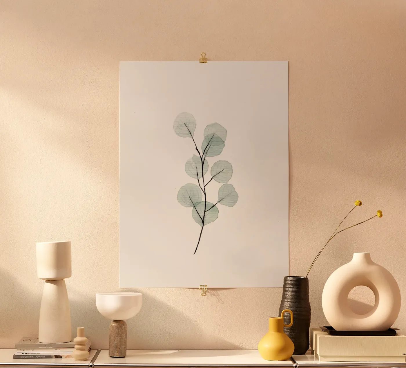Watercolor Eucalyptus Leaf poster da anisillustration