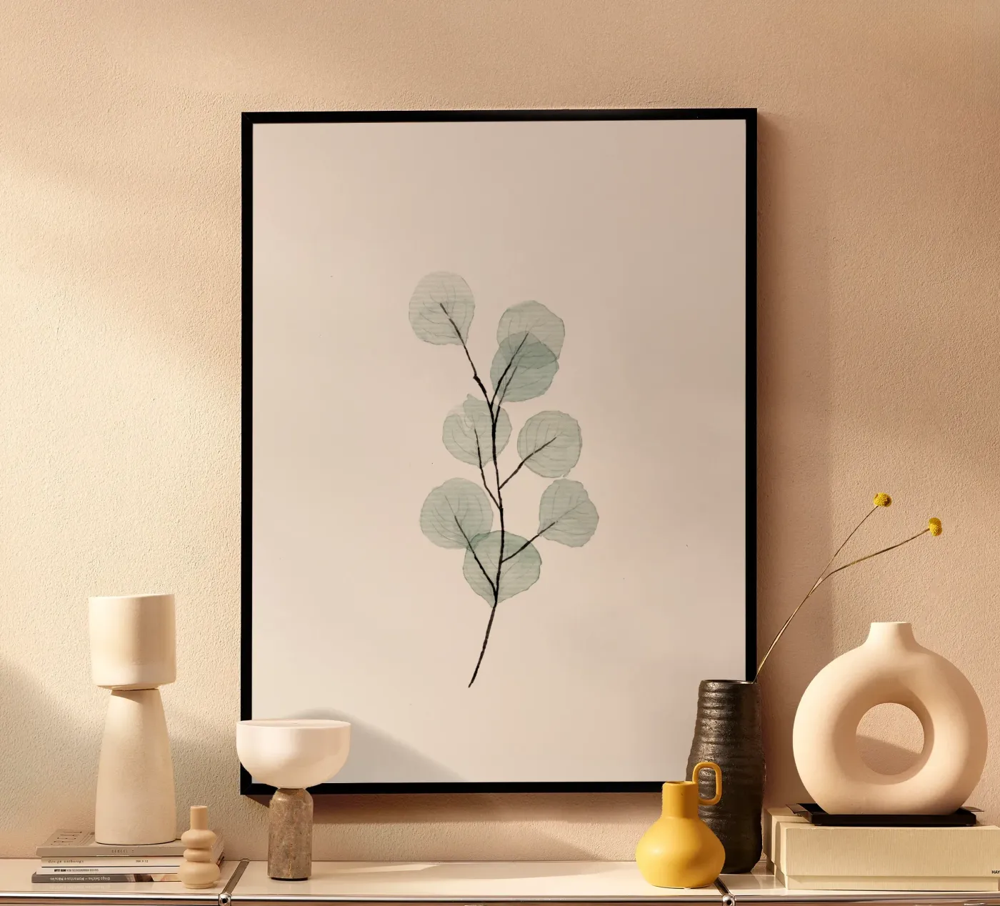 Watercolor Eucalyptus Leaf poster da anisillustration