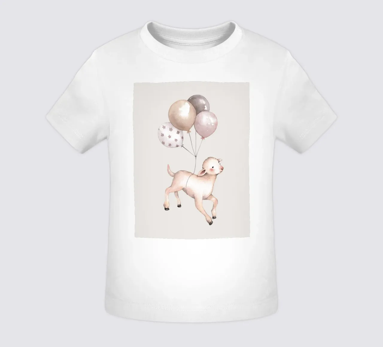 Agnello con palloncini - Design giocoso per bambini maglietta neonato da Whole©
