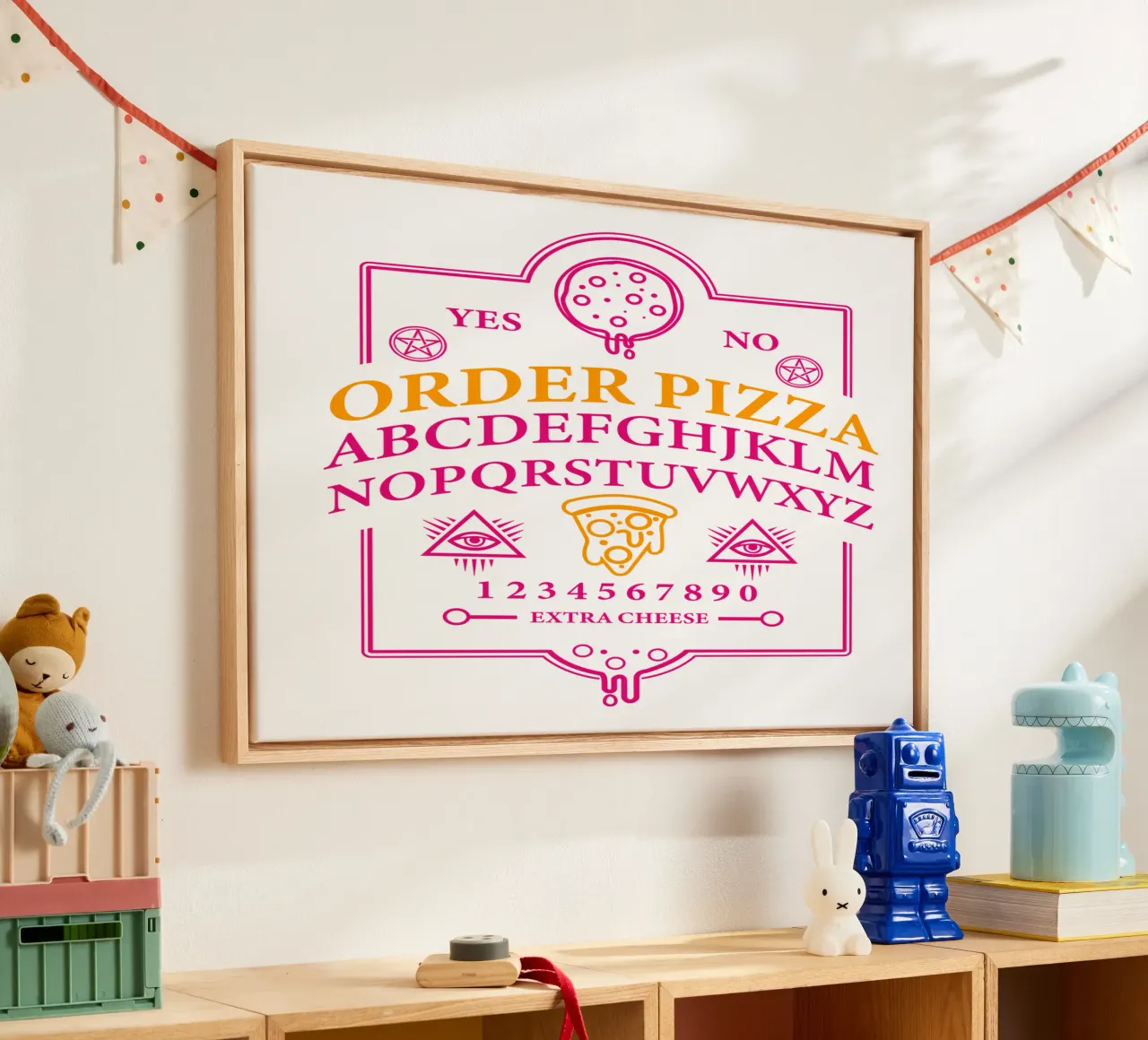 Order Pizza canvas met Baklijst van edsonramosart