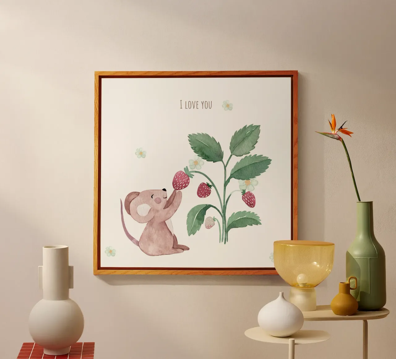 Erdbeermaus plexiglass da Sabrina Ziegenhorn