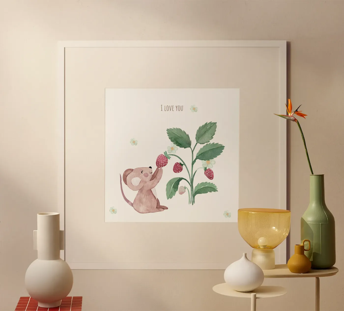 Erdbeermaus poster da Sabrina Ziegenhorn