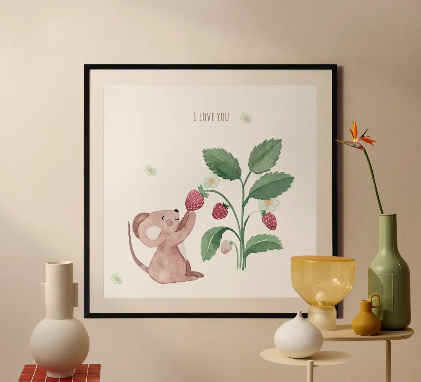 Erdbeermaus poster da Sabrina Ziegenhorn