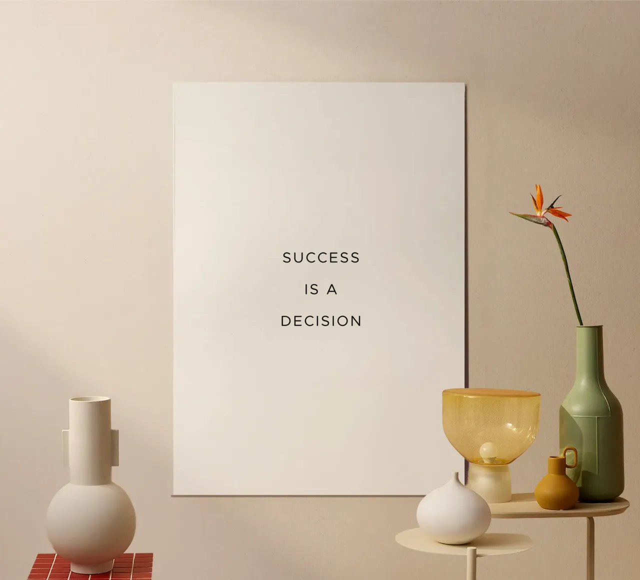 Citation : Le succès est une décision hahnemühle de Paigaam Studio