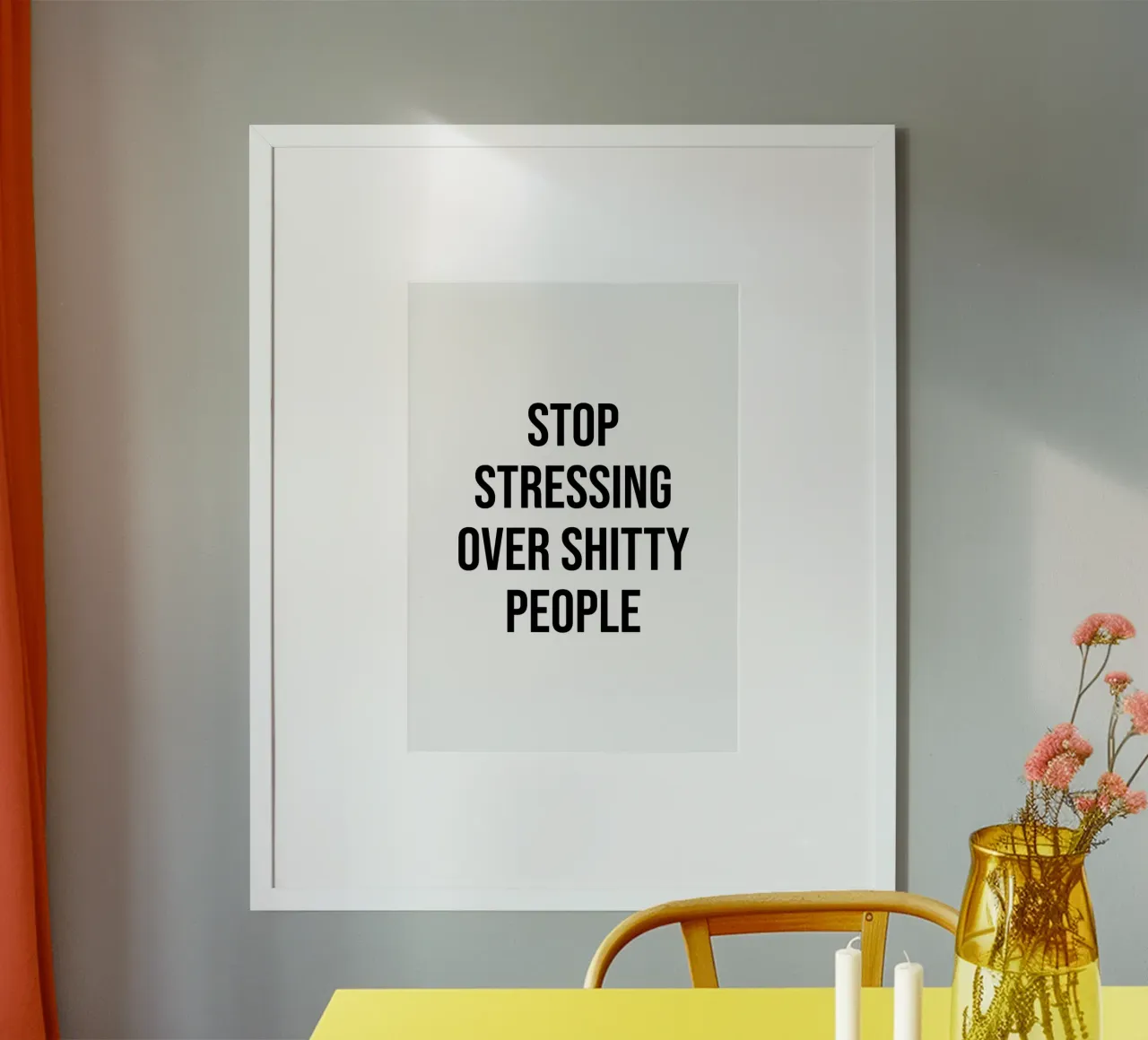 Smettete di stressarvi per le persone di merda poster da Paigaam Studio