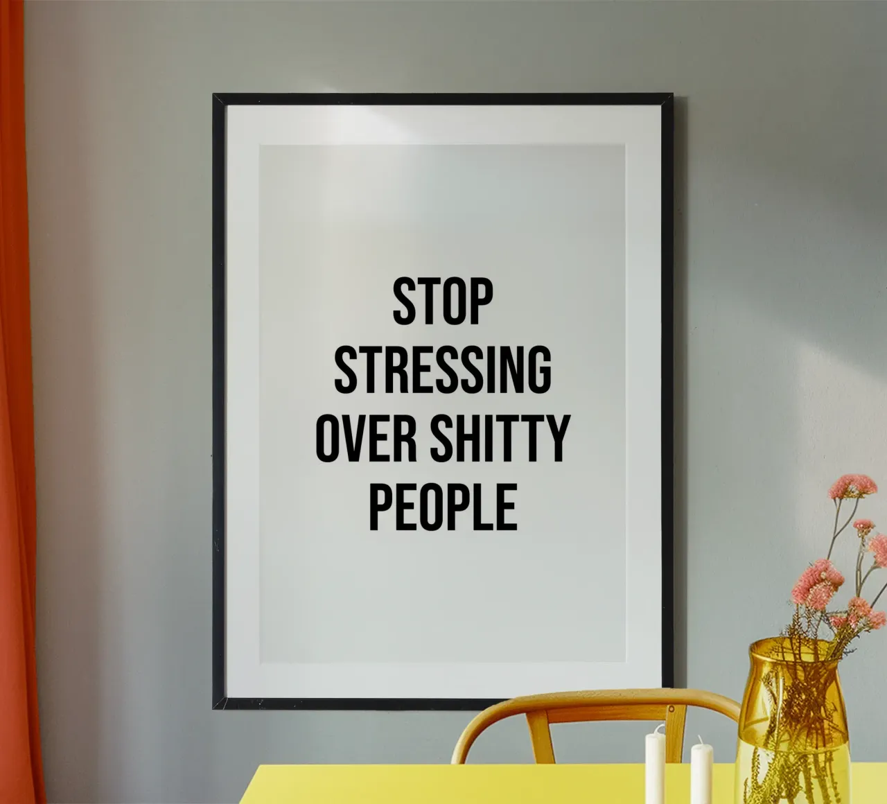 Smettete di stressarvi per le persone di merda poster da Paigaam Studio