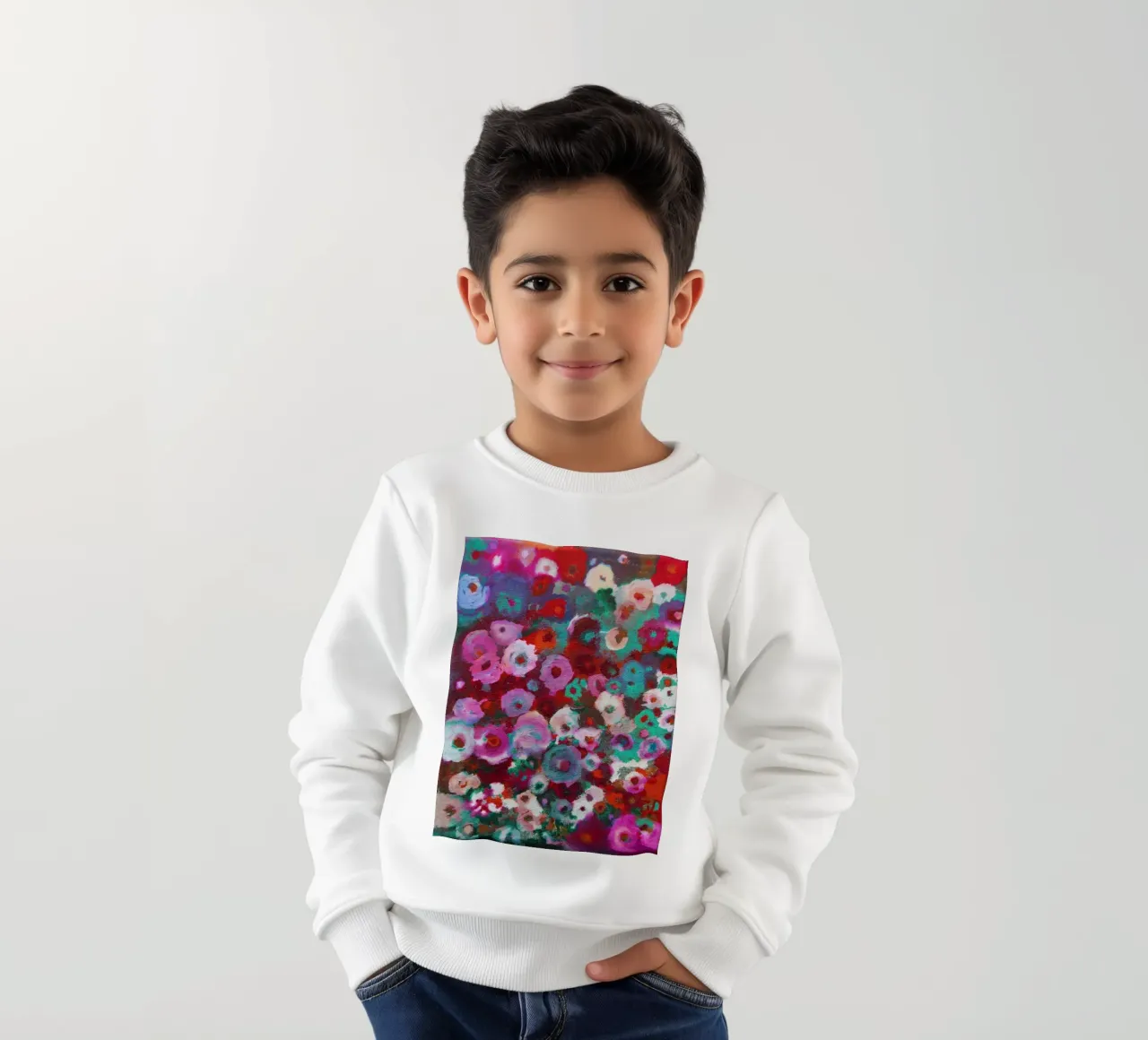 Fiori colorati astratti felpa bambino da Teresa André