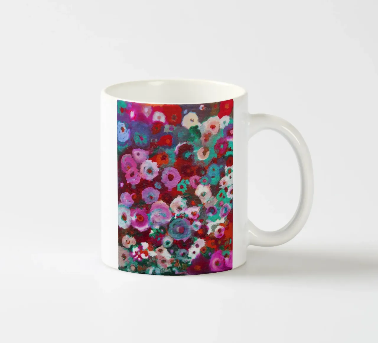 Fiori colorati astratti tazza in ceramica da Teresa André