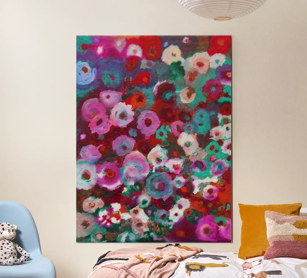 Fiori colorati astratti carta hahnemühle da Teresa André