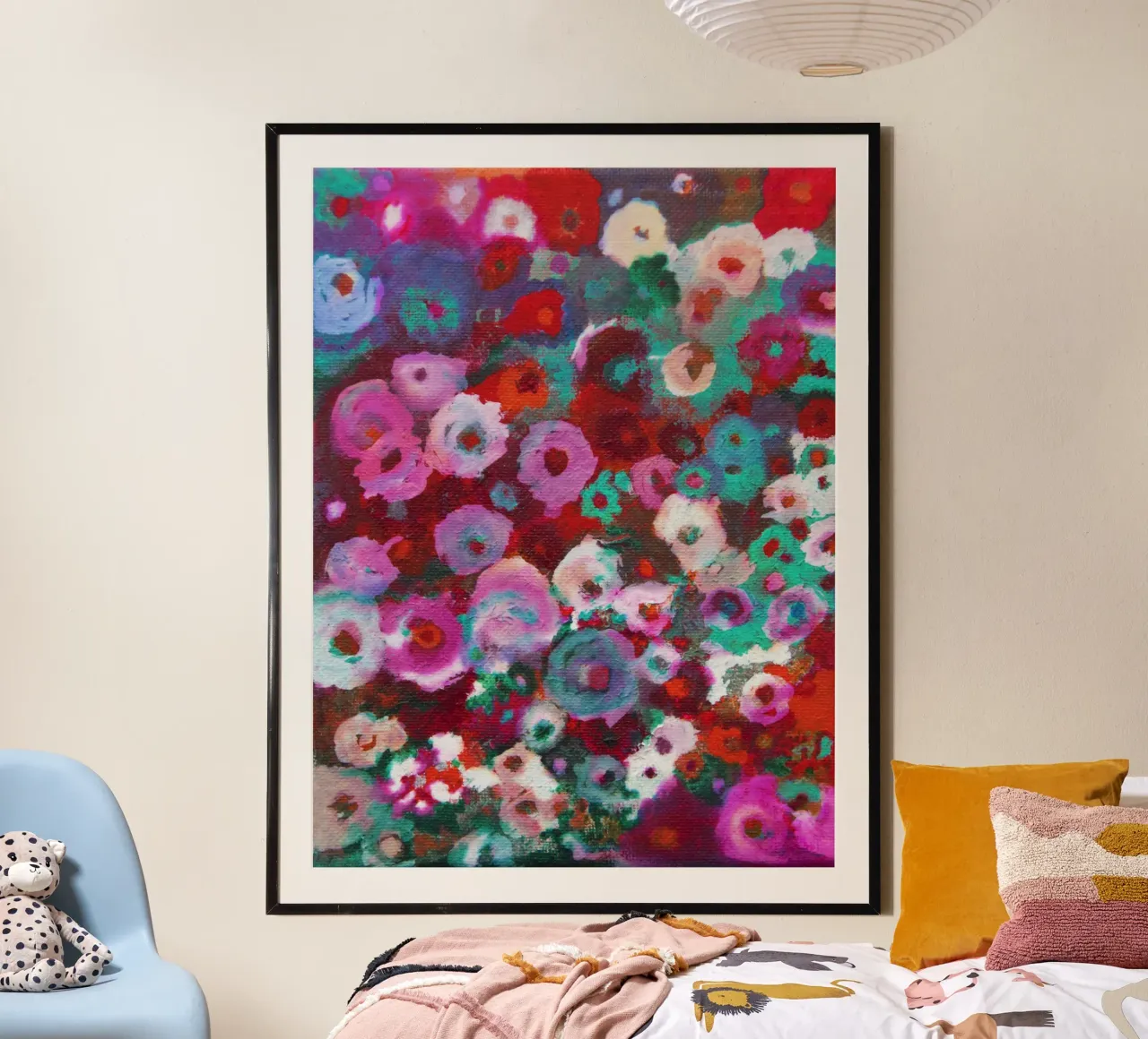 Fiori colorati astratti carta hahnemühle da Teresa André
