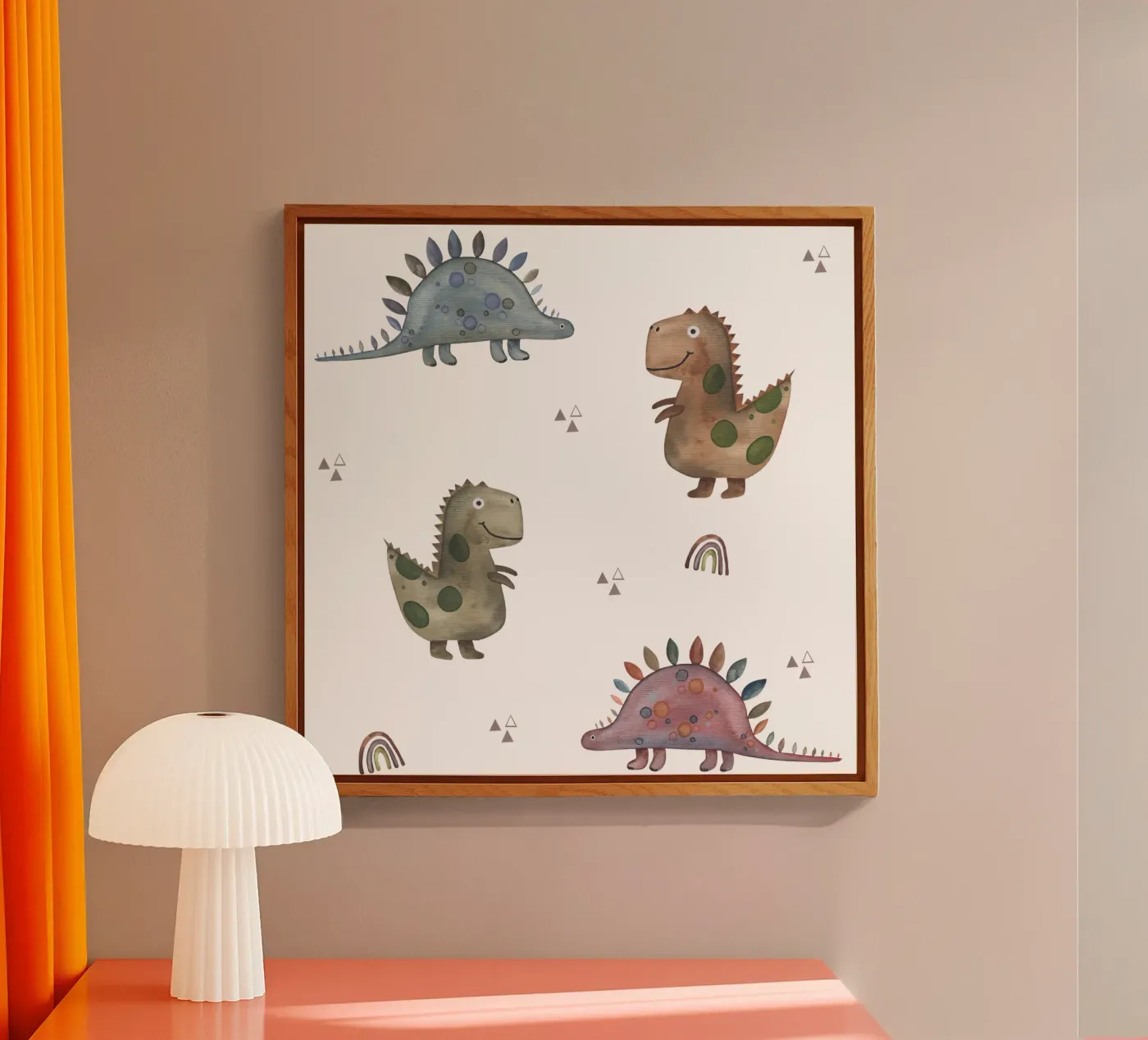 Dinos acryl van Sabrina Ziegenhorn