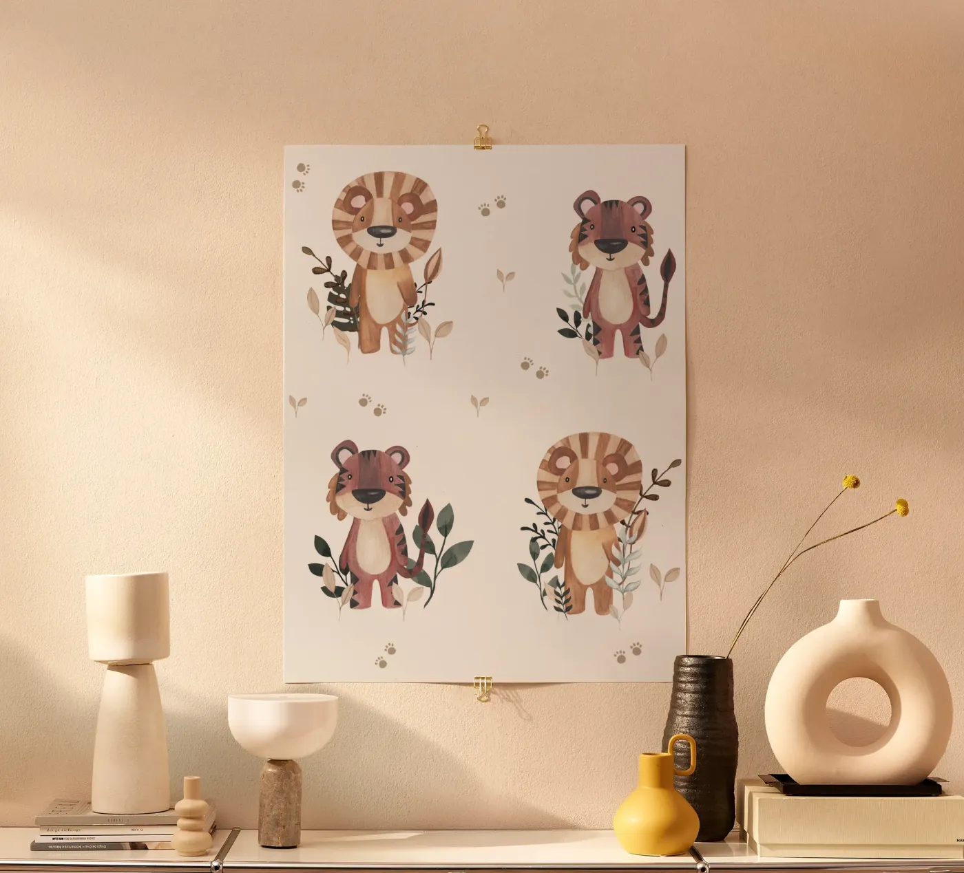 Tiger & Lion poster de Sabrina Ziegenhorn