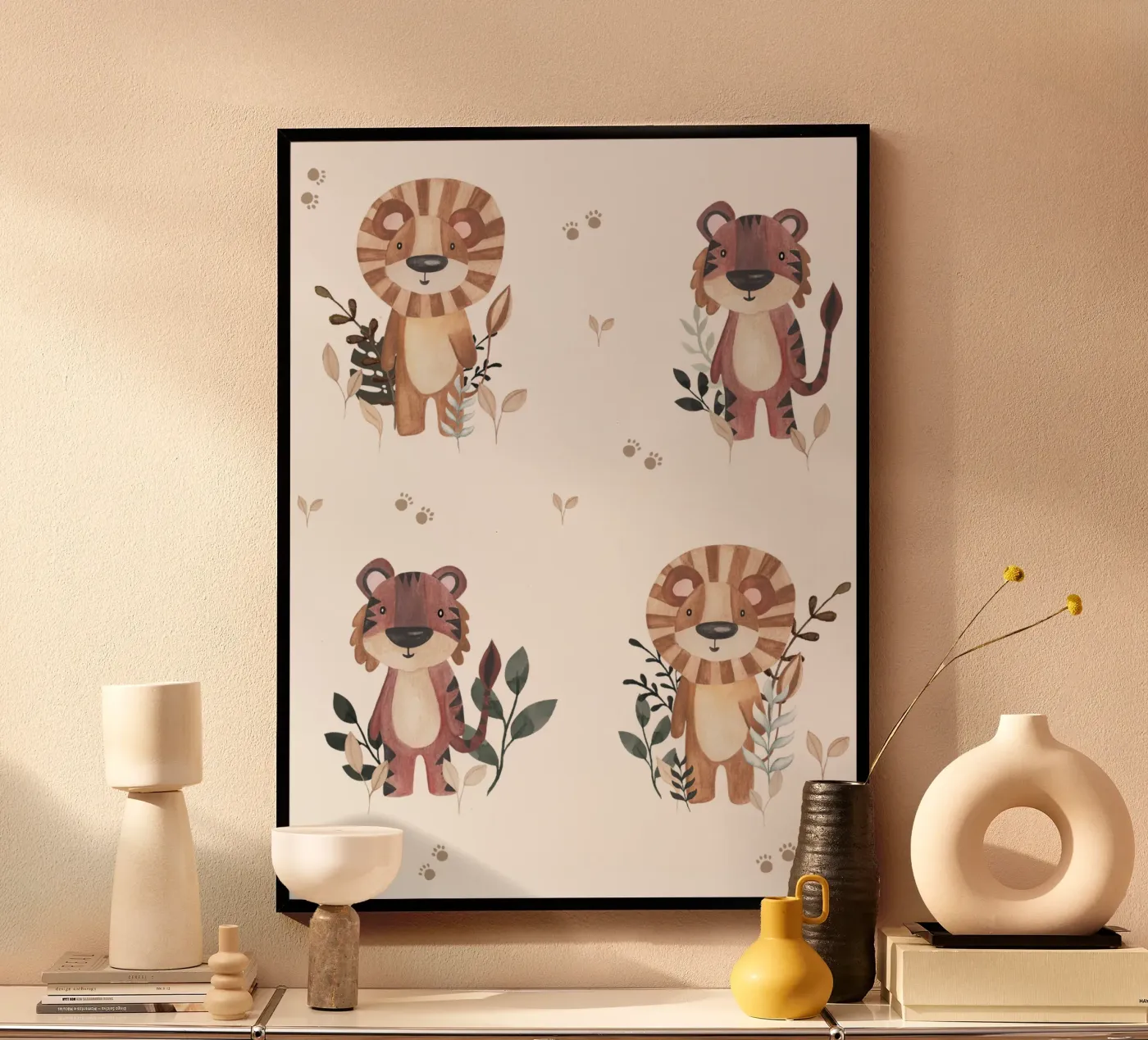 Tiger & Lion poster de Sabrina Ziegenhorn