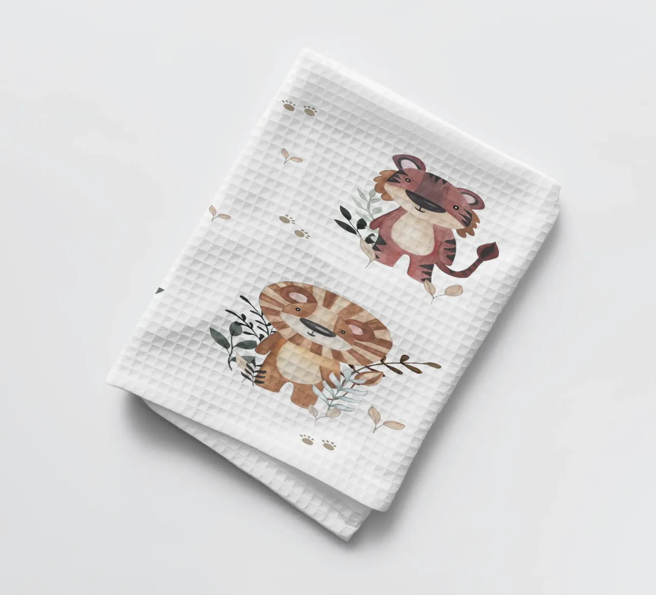 Tiger & Löwe Geschirrtuch von Sabrina Ziegenhorn