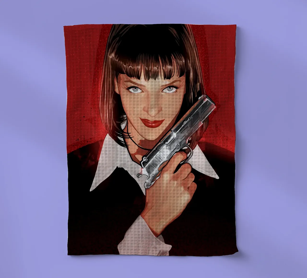 Mia with gun canovaccio da cucina da nabakumov