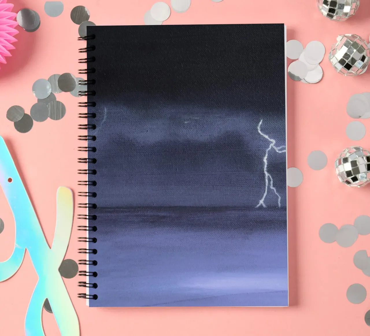 Lightning spiral notebook by Teresa André