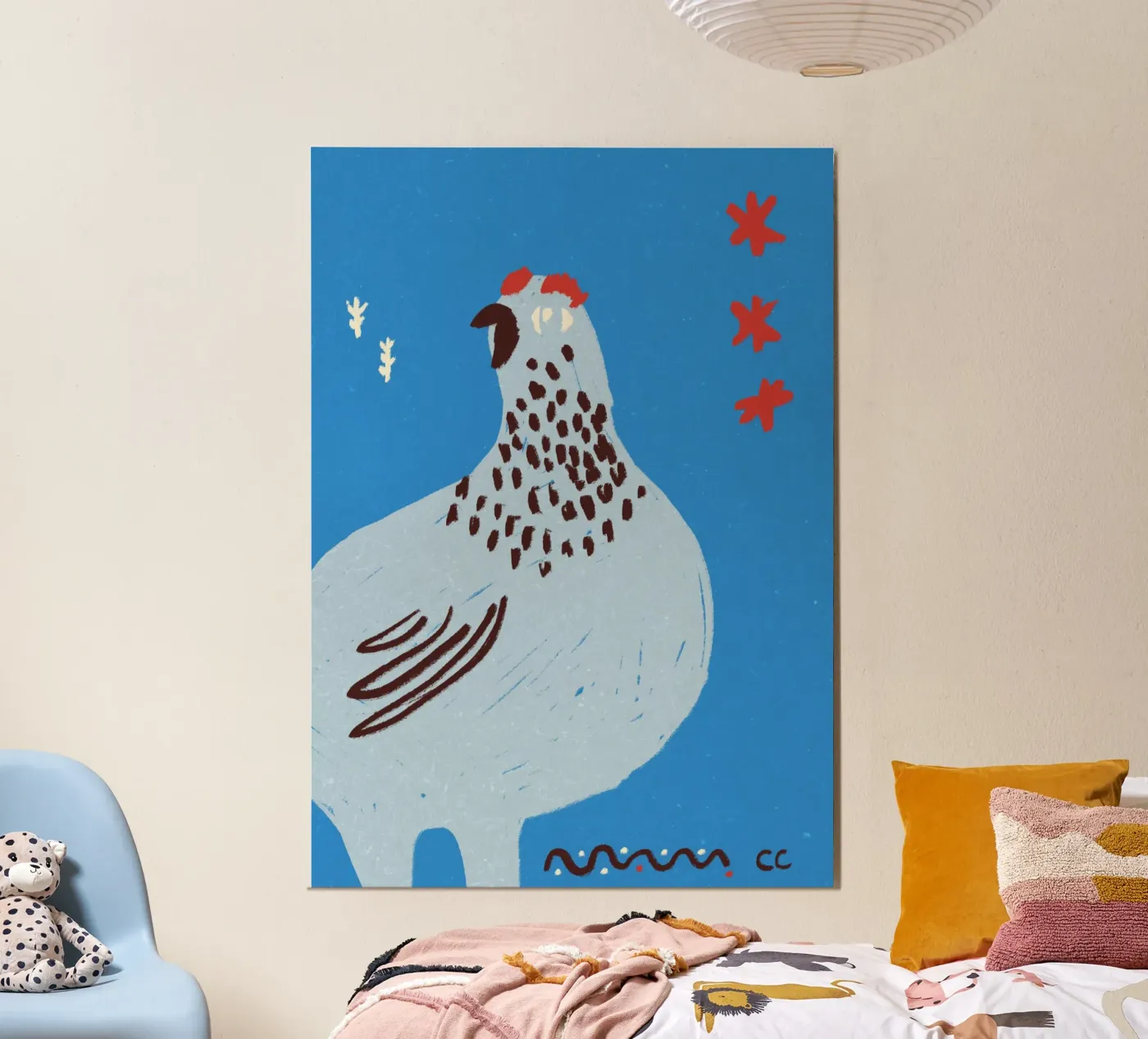 Nördliches Schneehuhn poster van Candid Chroma