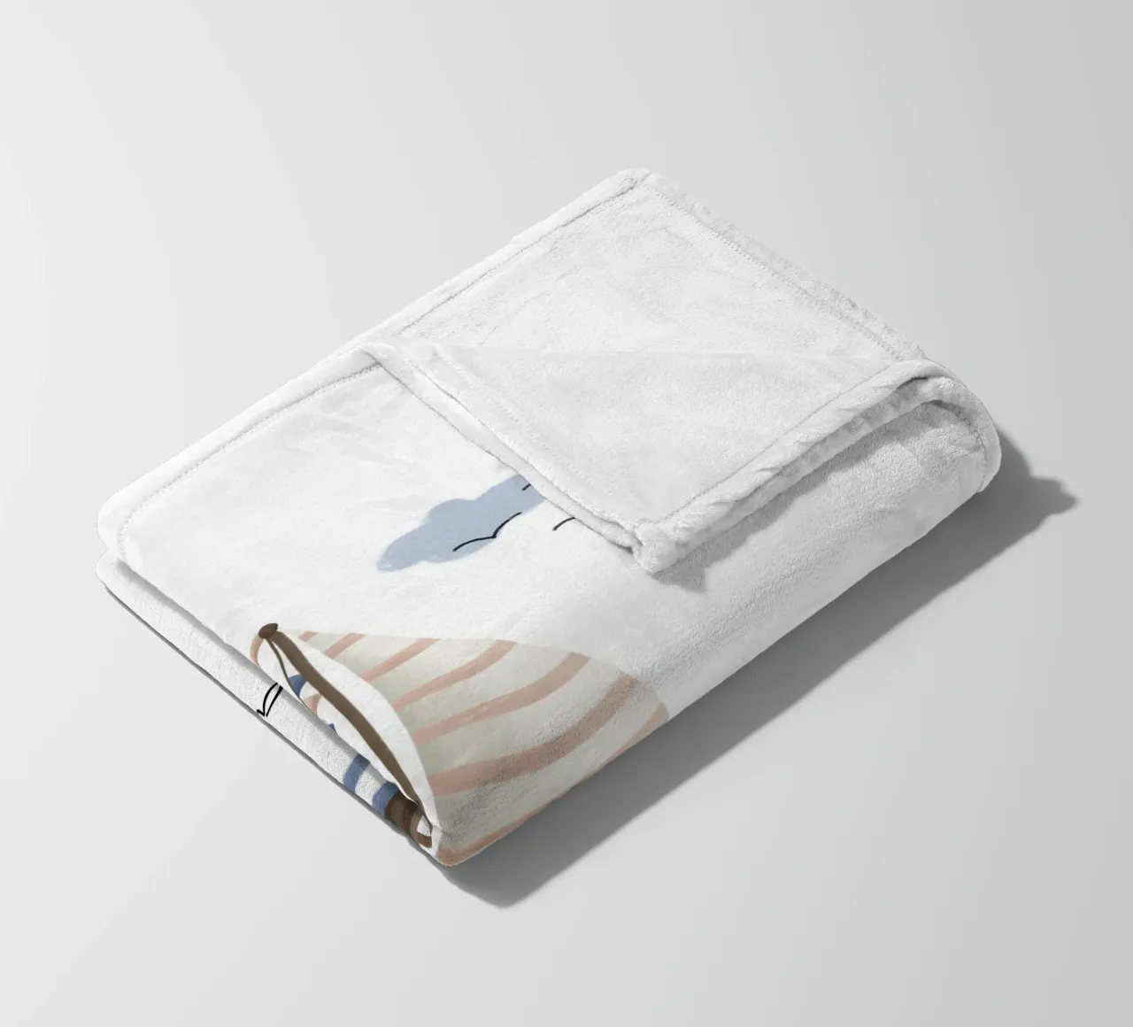 Sailboat fleece blanket by we line studio - design