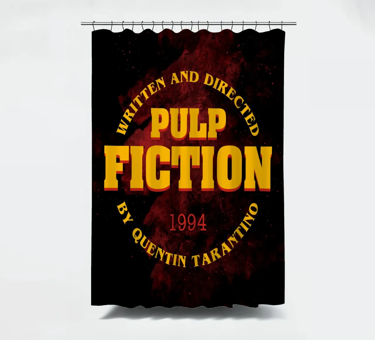 Pulp Fiction Logo shower curtain by nabakumov