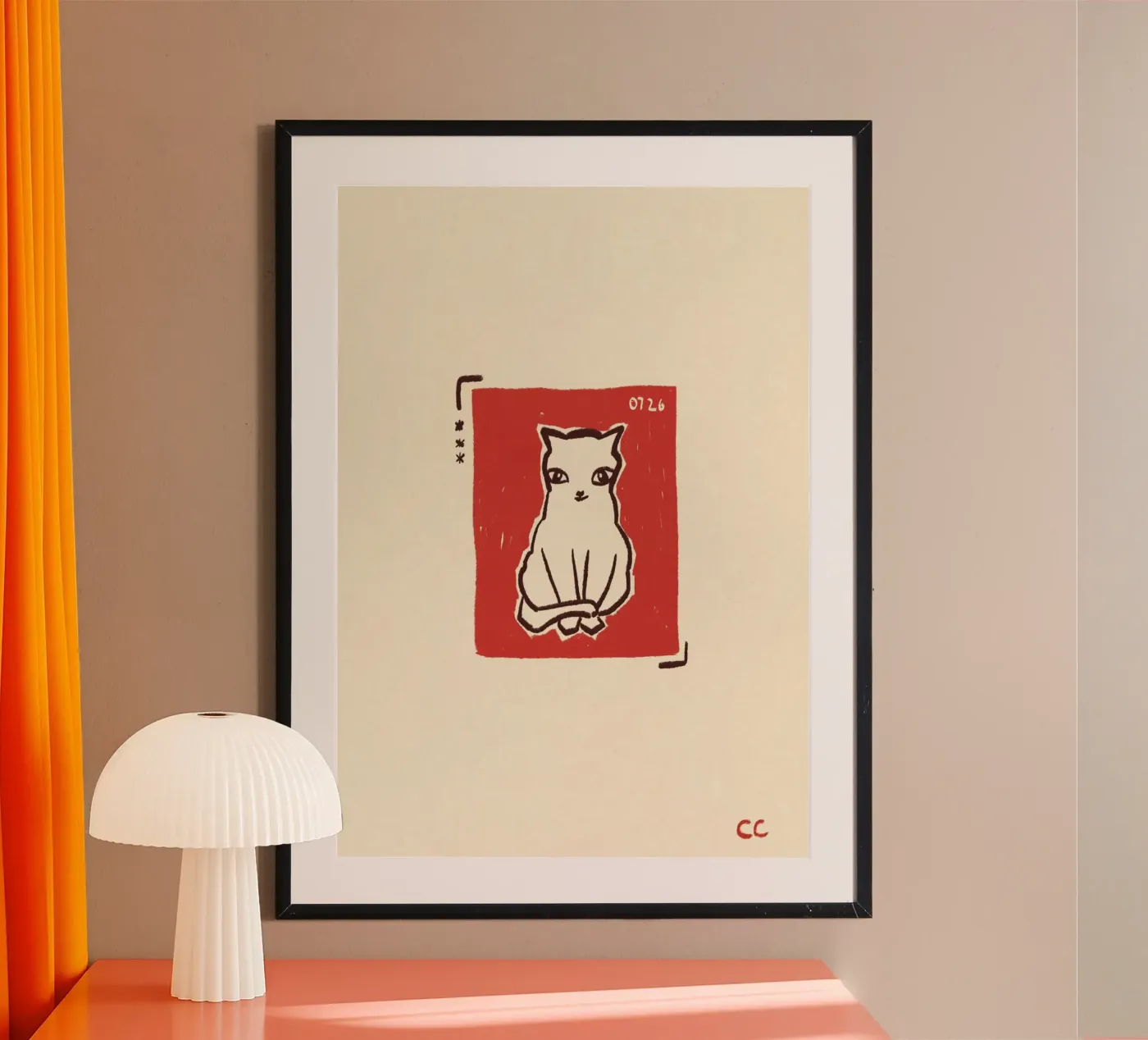 Sitzende Katze poster da Candid Chroma