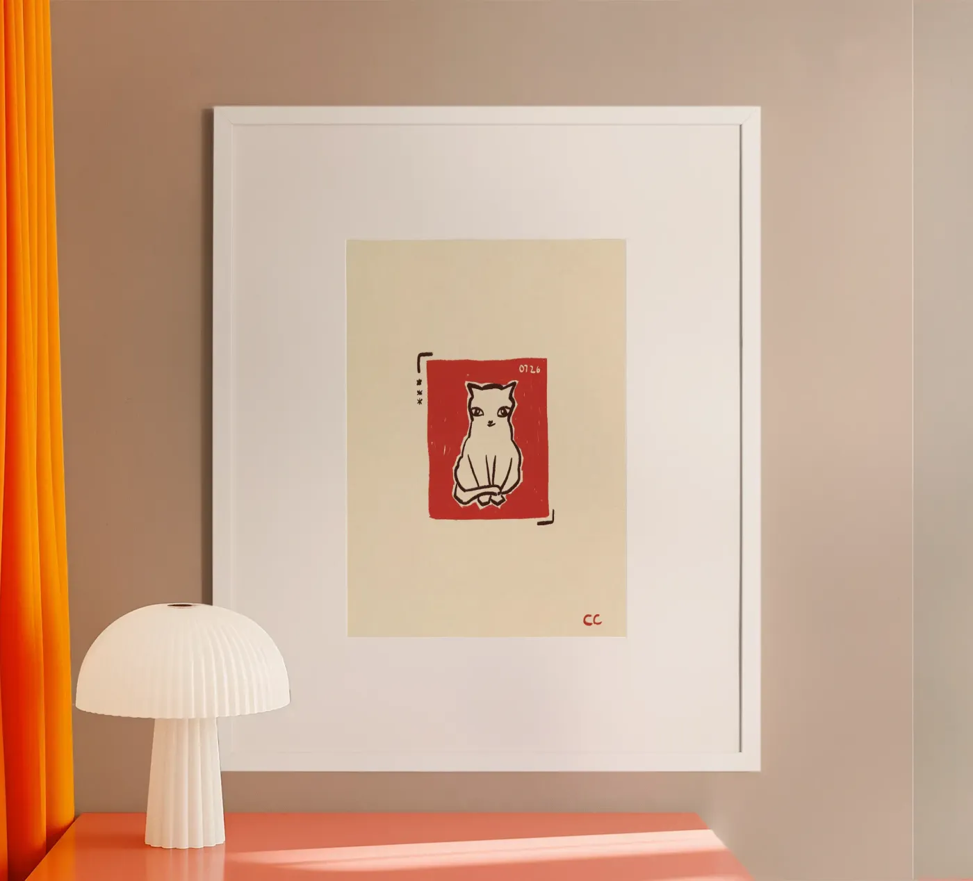 Sitzende Katze poster da Candid Chroma
