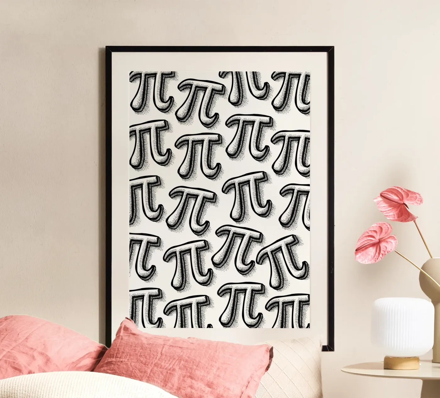 Pi pattern Poster von Happypatterns