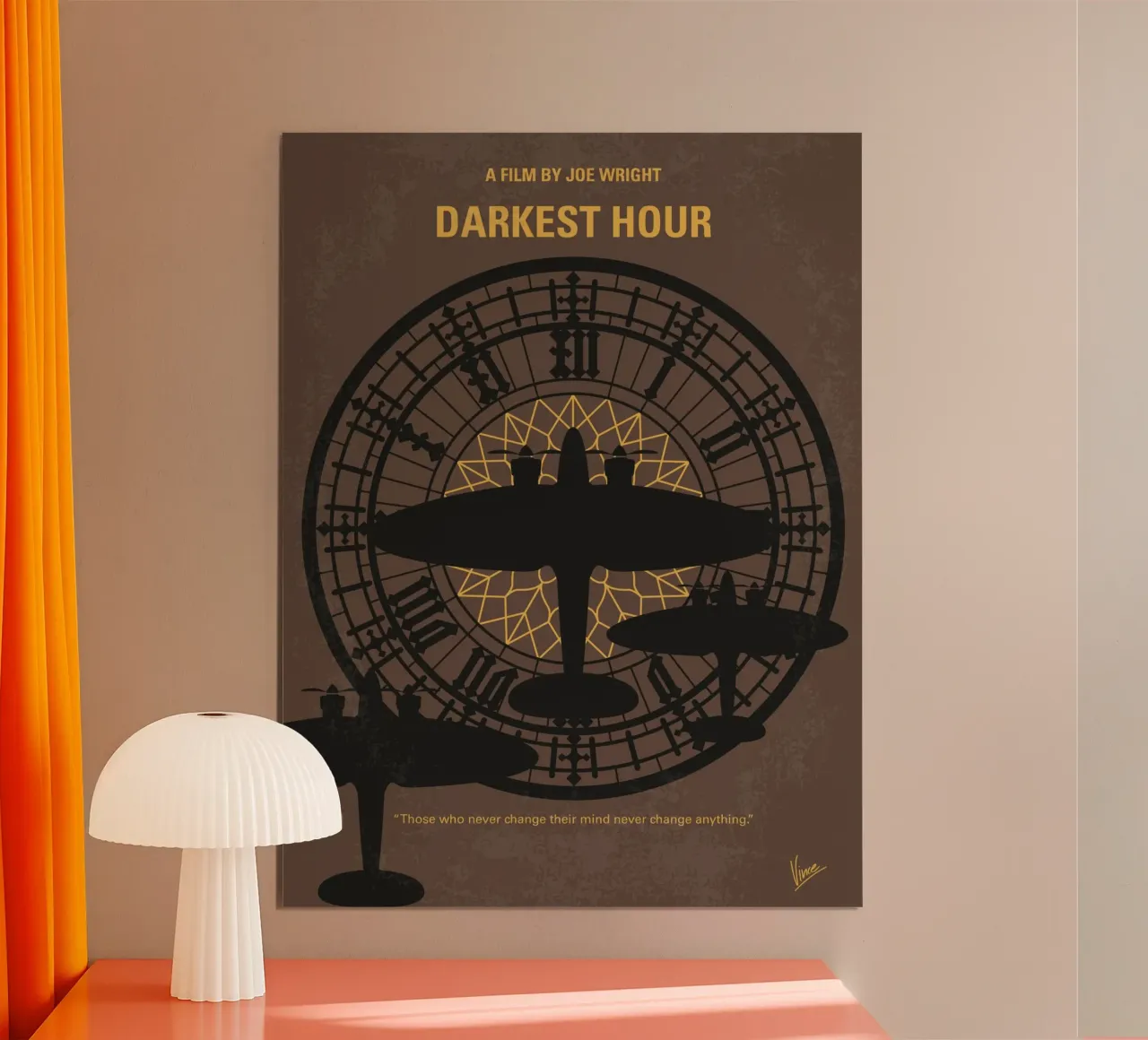 No901 My Darkest Hour minimal movie poster hahnemühle by Chungkong