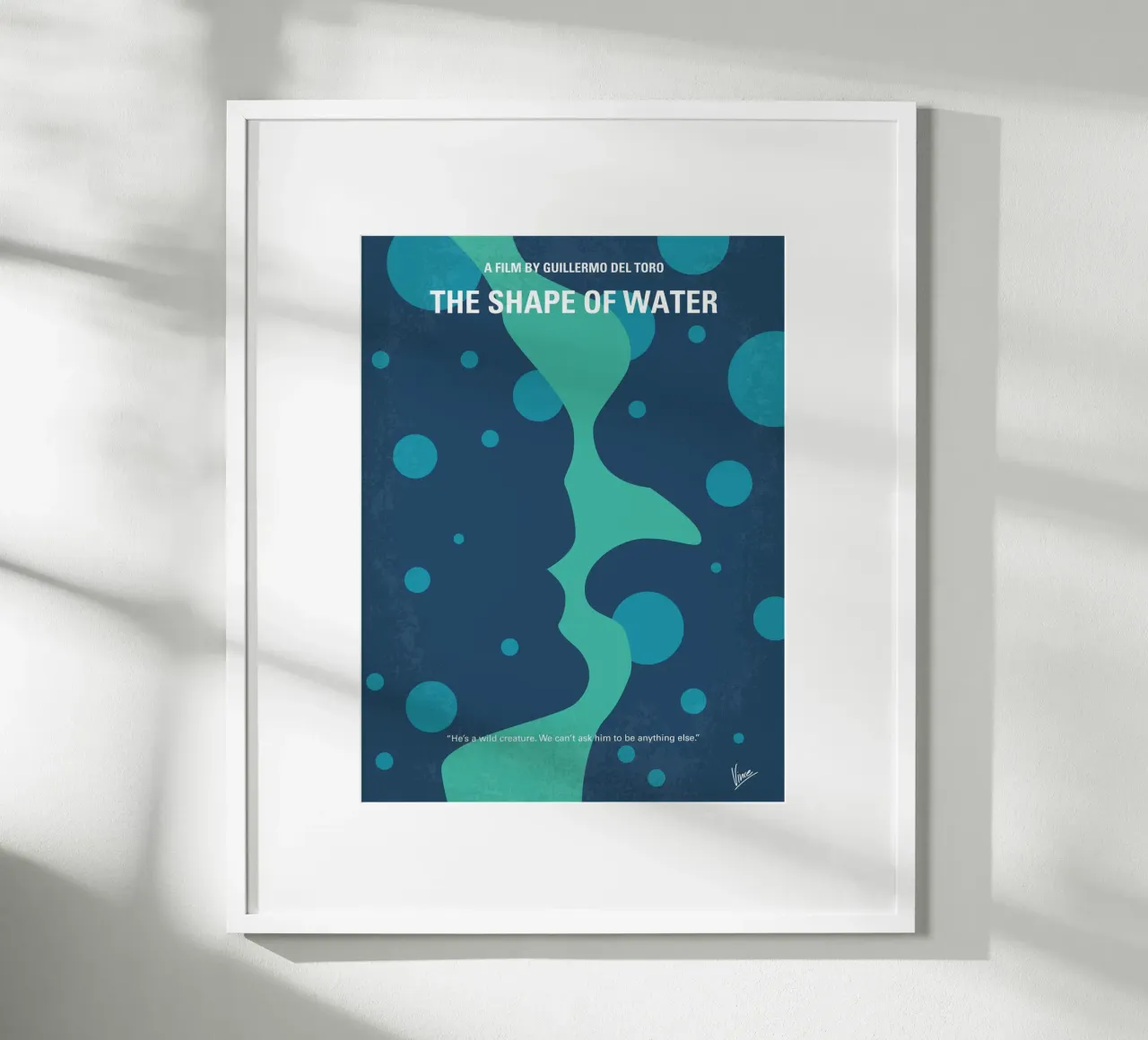 No902 My The Shape of Water minimal movie poster carta hahnemühle da Chungkong