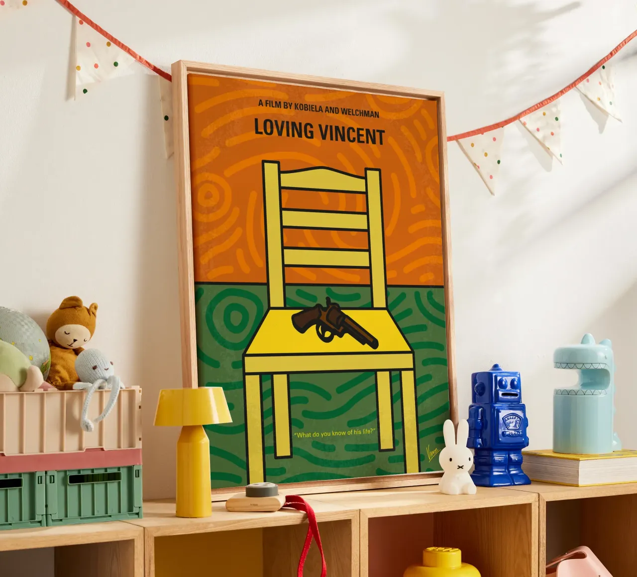No903 My Loving Vincent minimal movie poster canvas met Baklijst van Chungkong