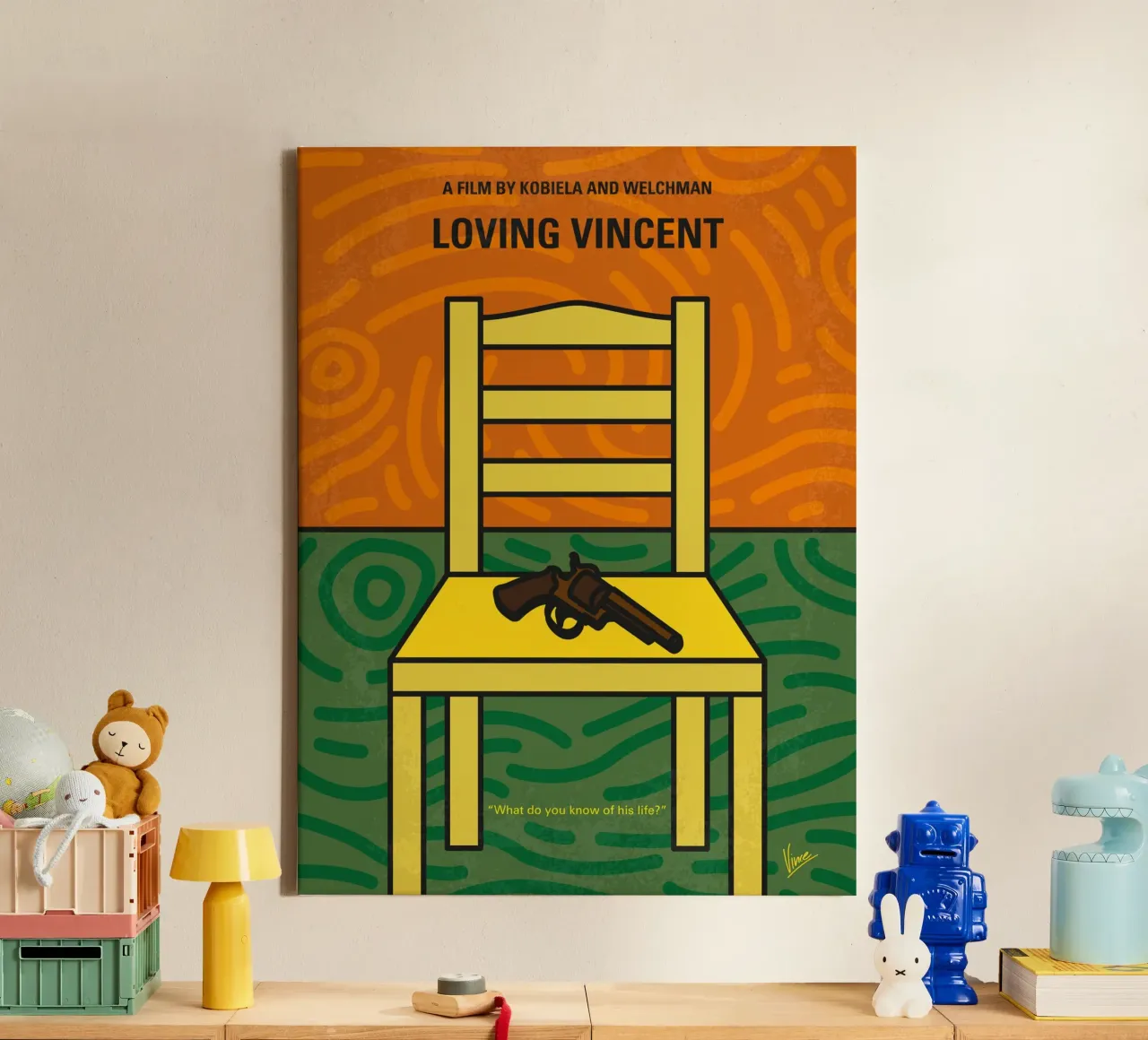 No903 My Loving Vincent minimal movie poster canvas met Baklijst van Chungkong
