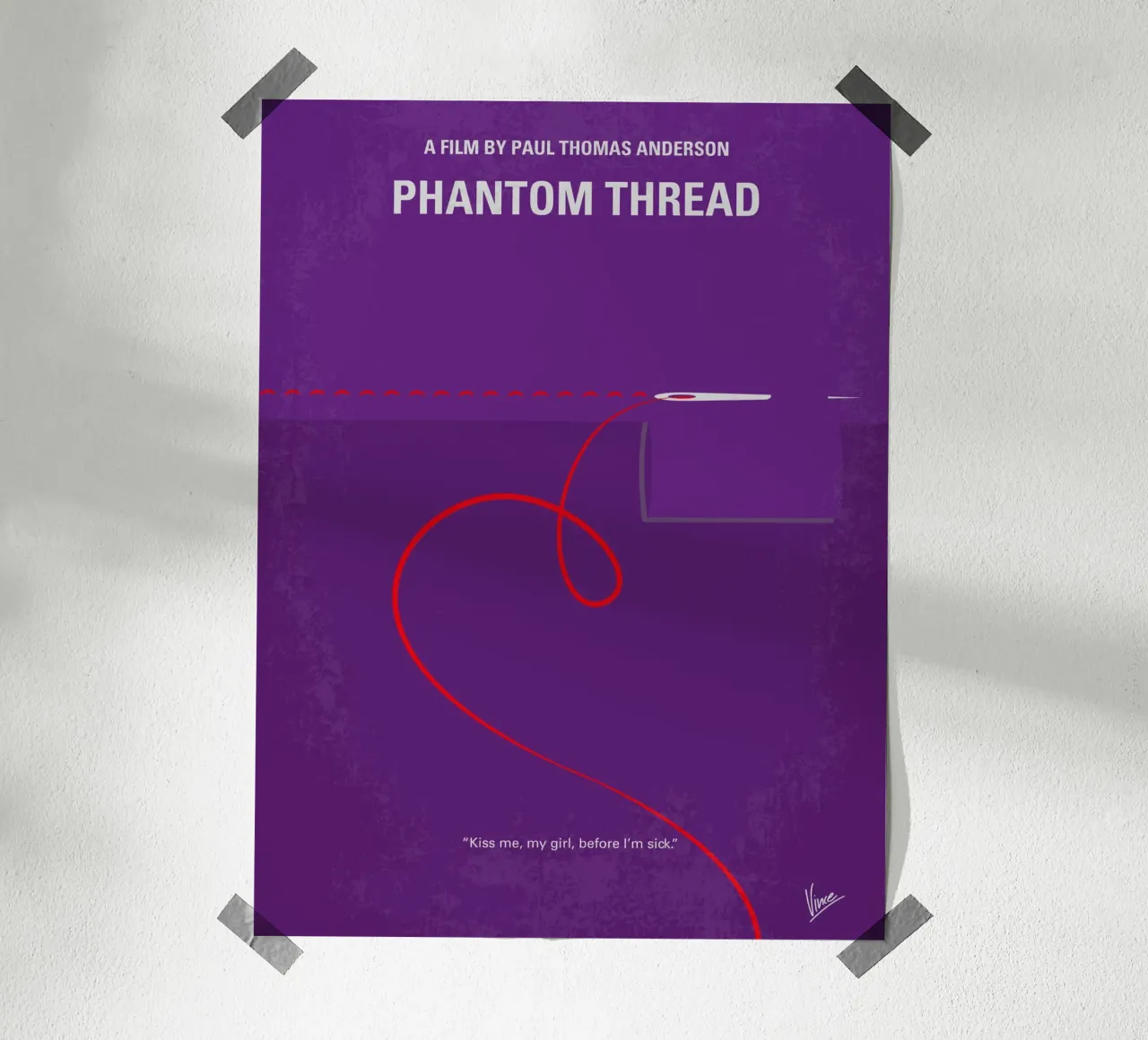 No904 My Phantom Thread minimal movie poster poster con telaio in plastica da Chungkong
