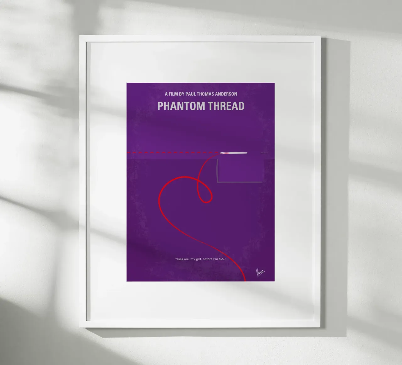 No904 My Phantom Thread minimal movie poster poster con telaio in plastica da Chungkong