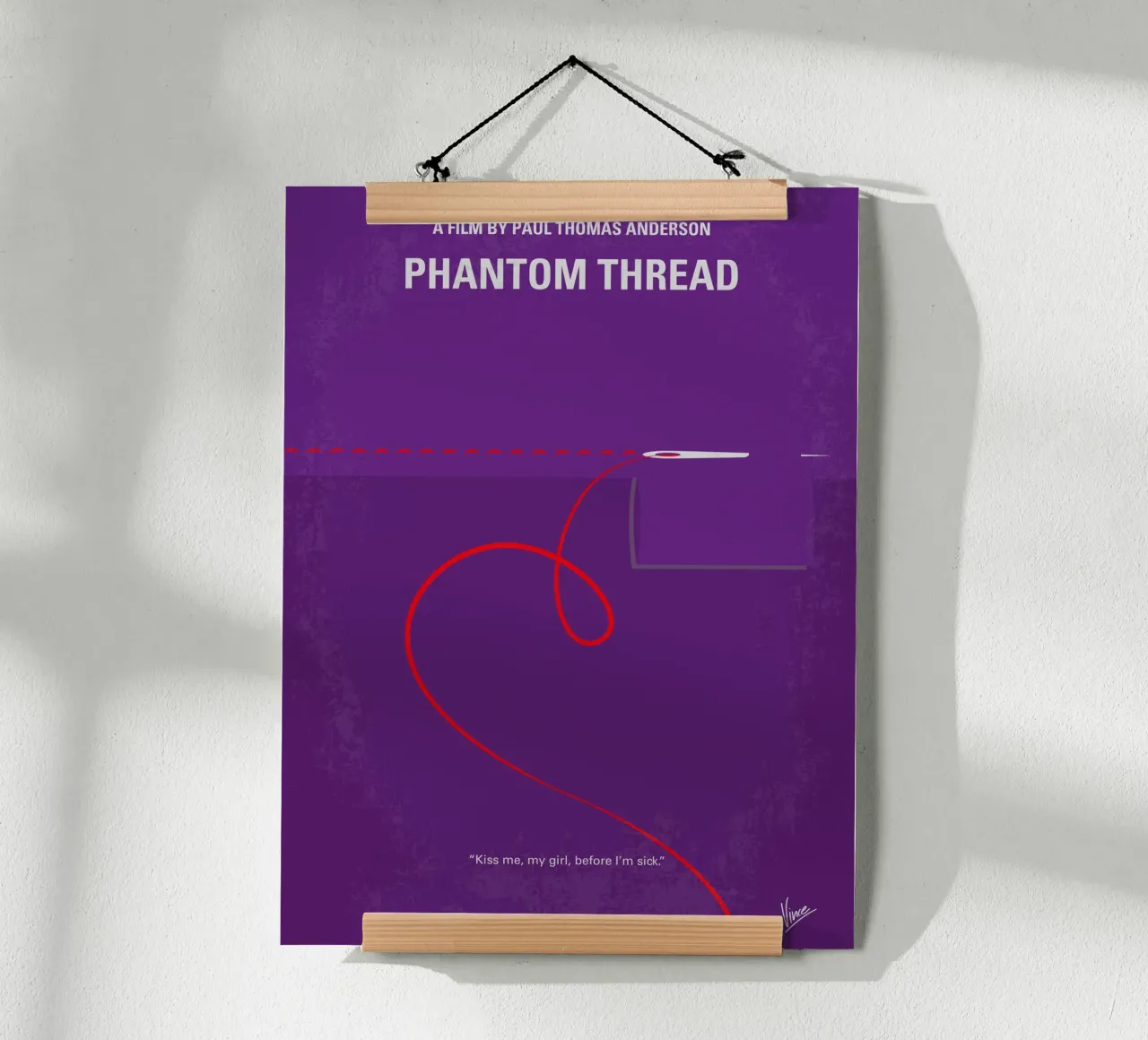 No904 My Phantom Thread minimal movie poster poster con telaio in plastica da Chungkong