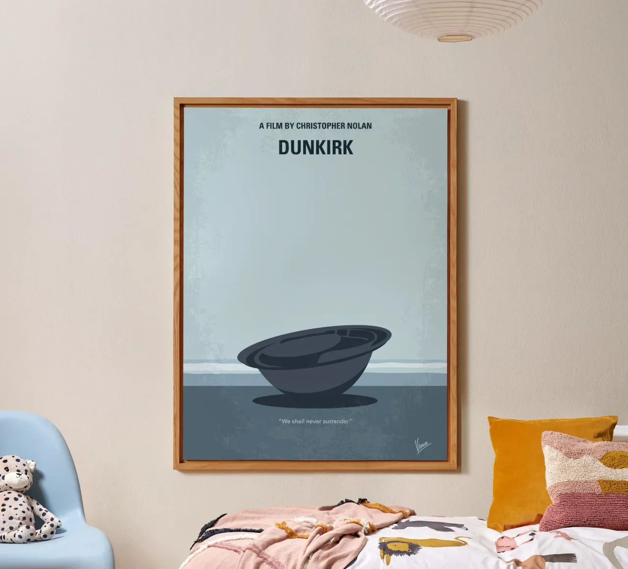 No905 My Dunkirk minimal movie poster alluminio dibond da Chungkong