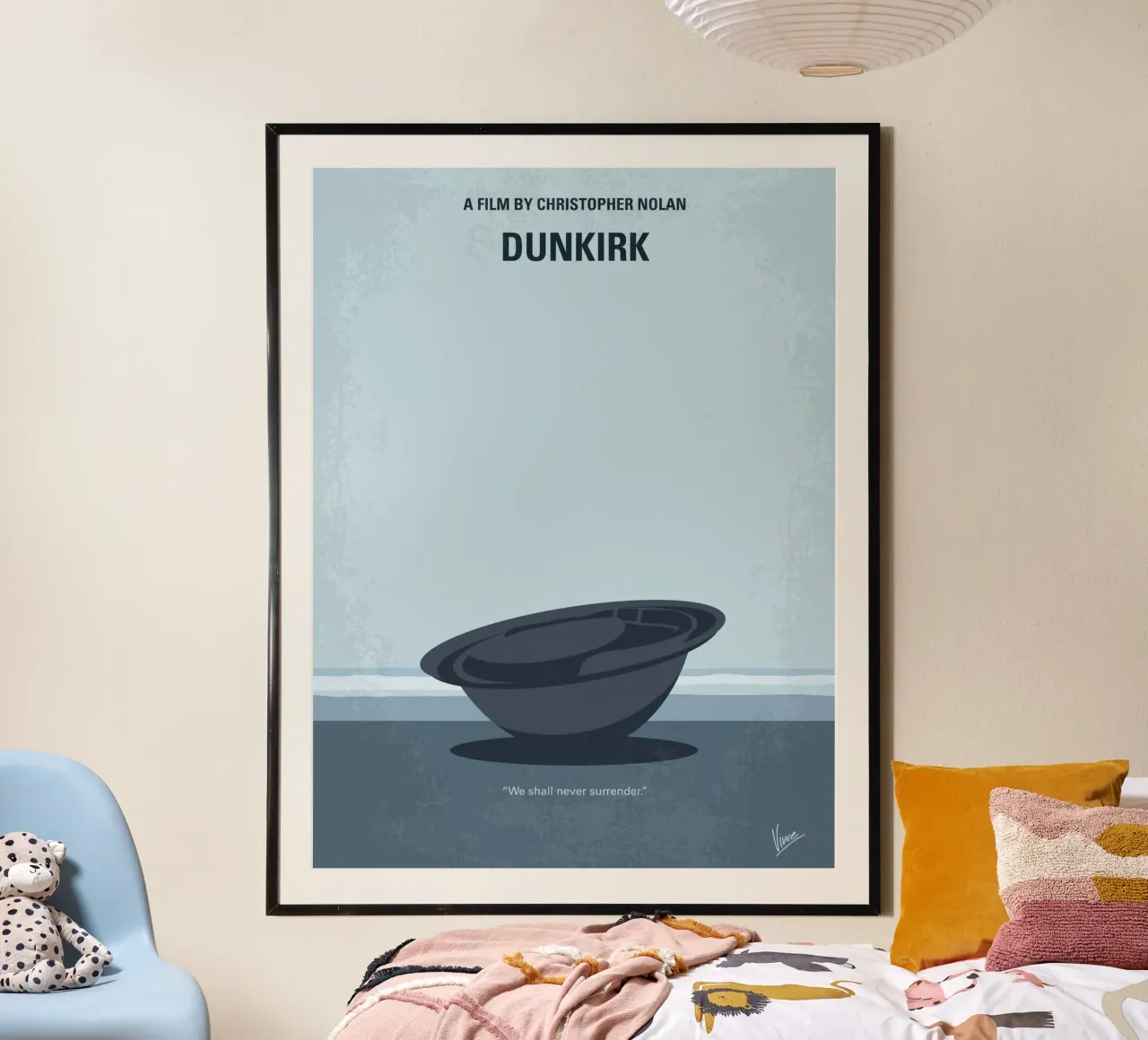 No905 My Dunkirk minimal movie poster carta hahnemühle da Chungkong