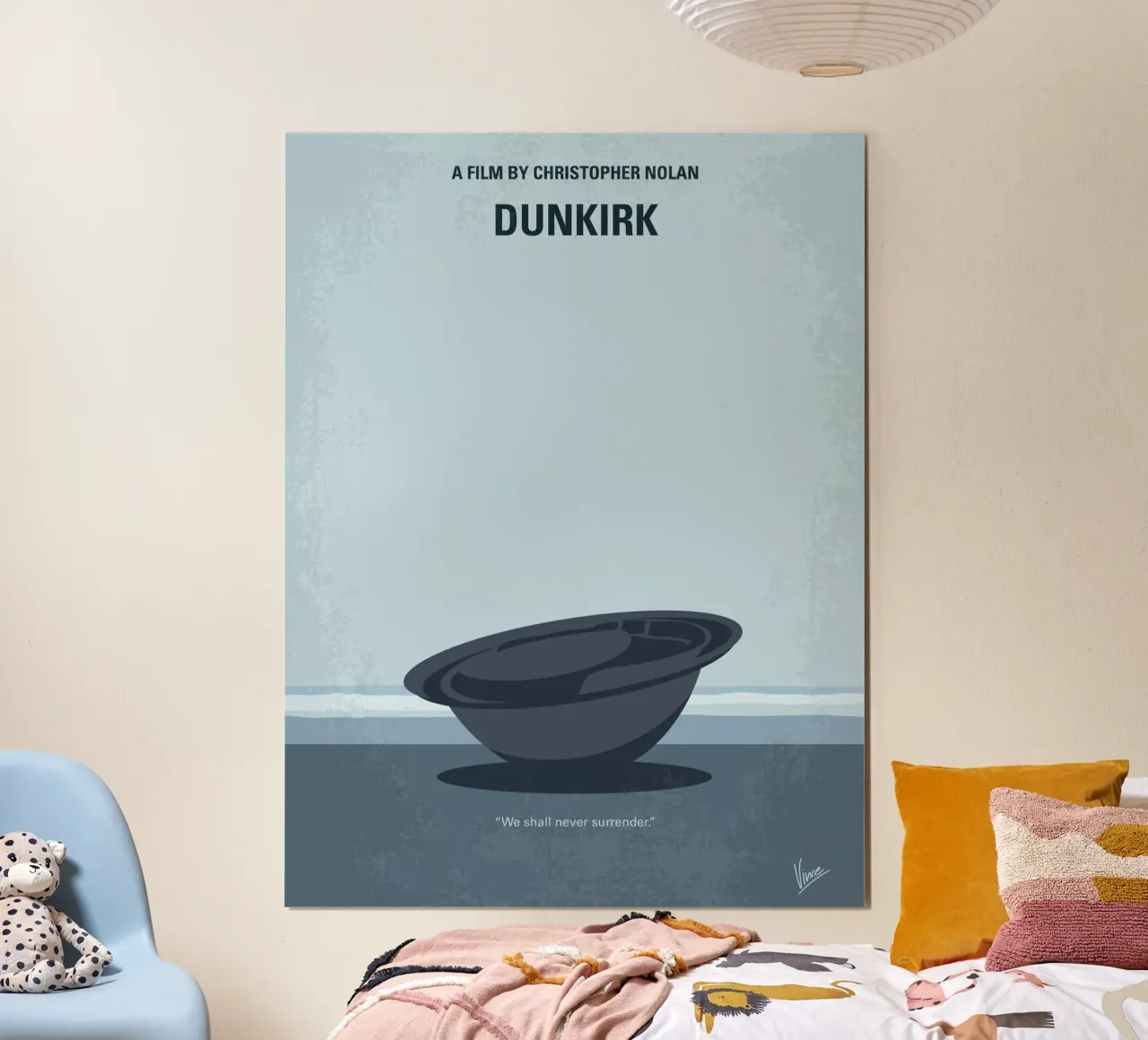 No905 My Dunkirk minimal movie poster carta hahnemühle da Chungkong