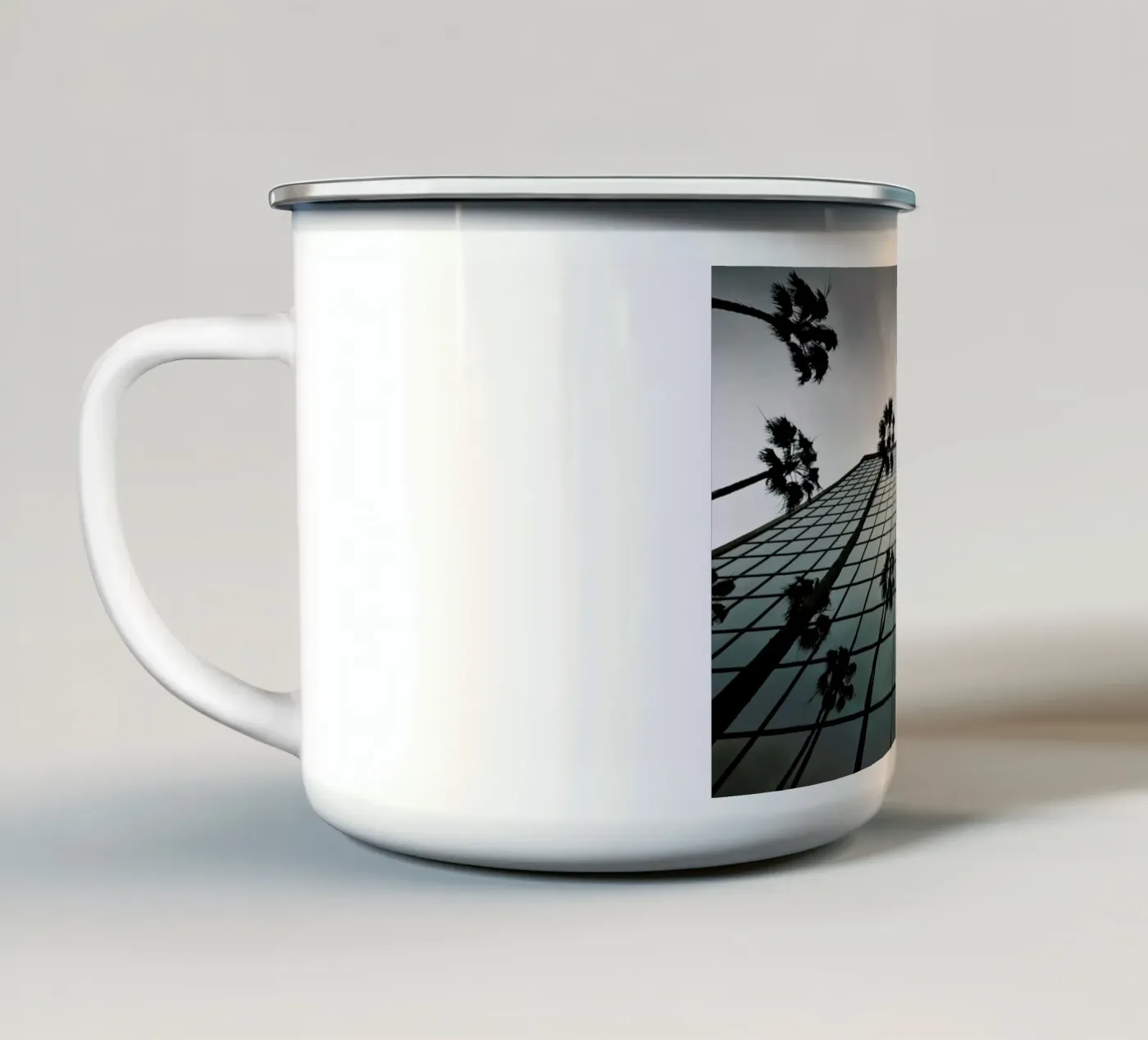 Reflections enamel mug by Marc Gruninger