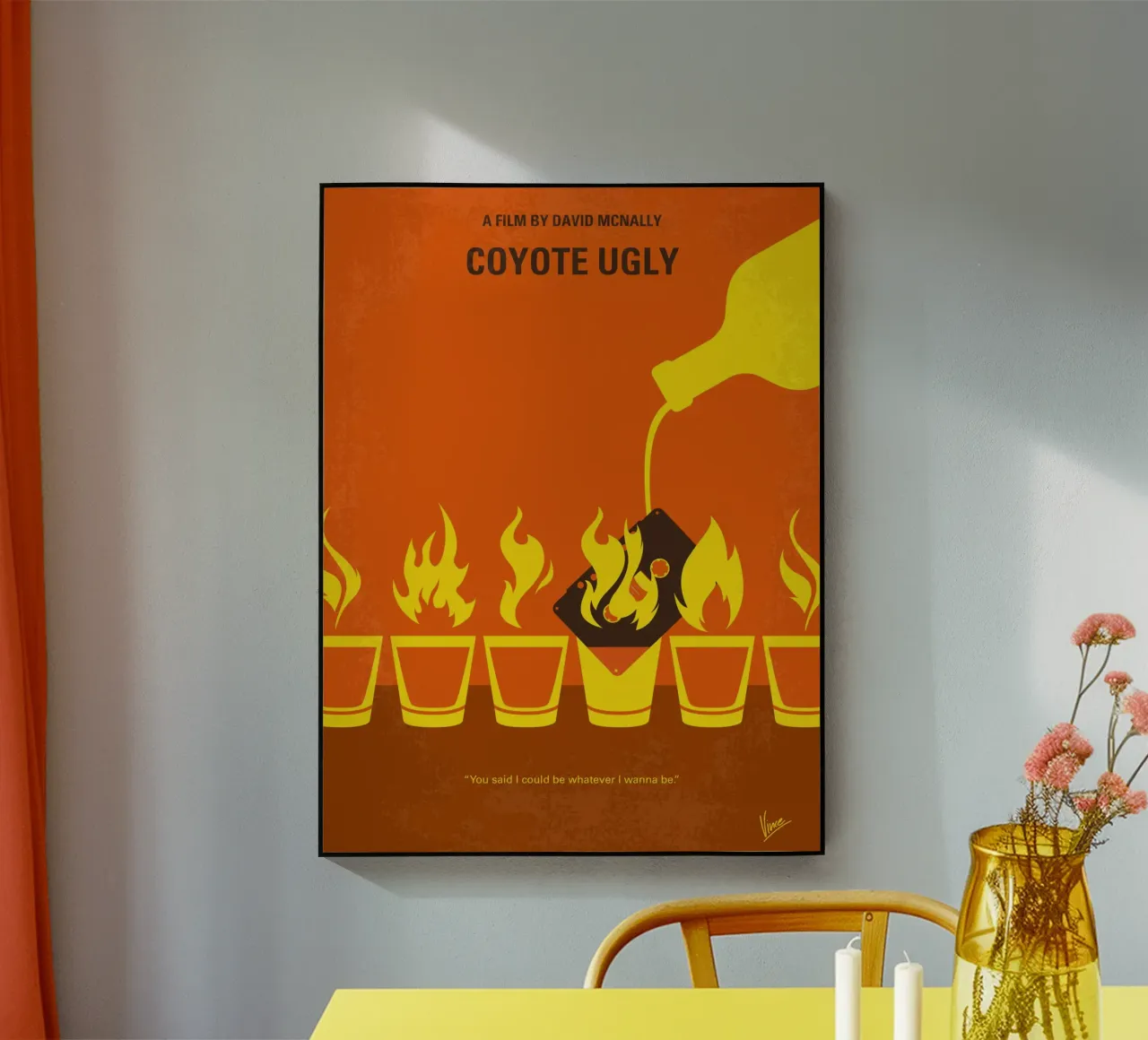 No909 My Coyote Ugly minimal movie poster plexiglas de Chungkong