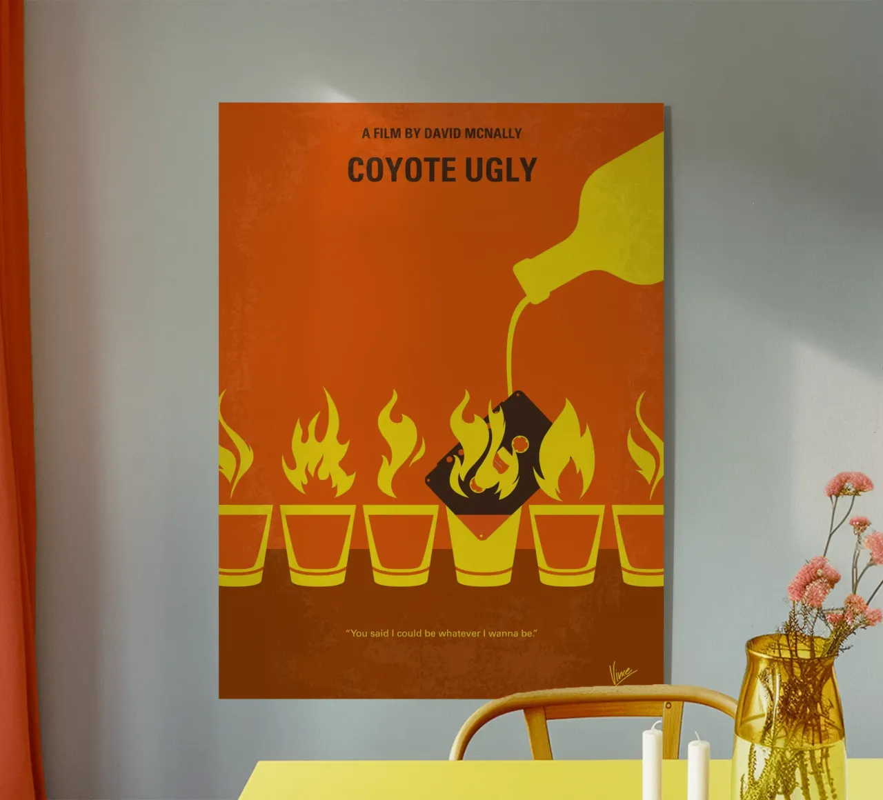 No909 My Coyote Ugly minimal movie poster plexiglas de Chungkong
