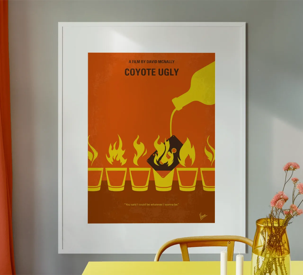 No909 My Coyote Ugly minimal movie poster poster da Chungkong