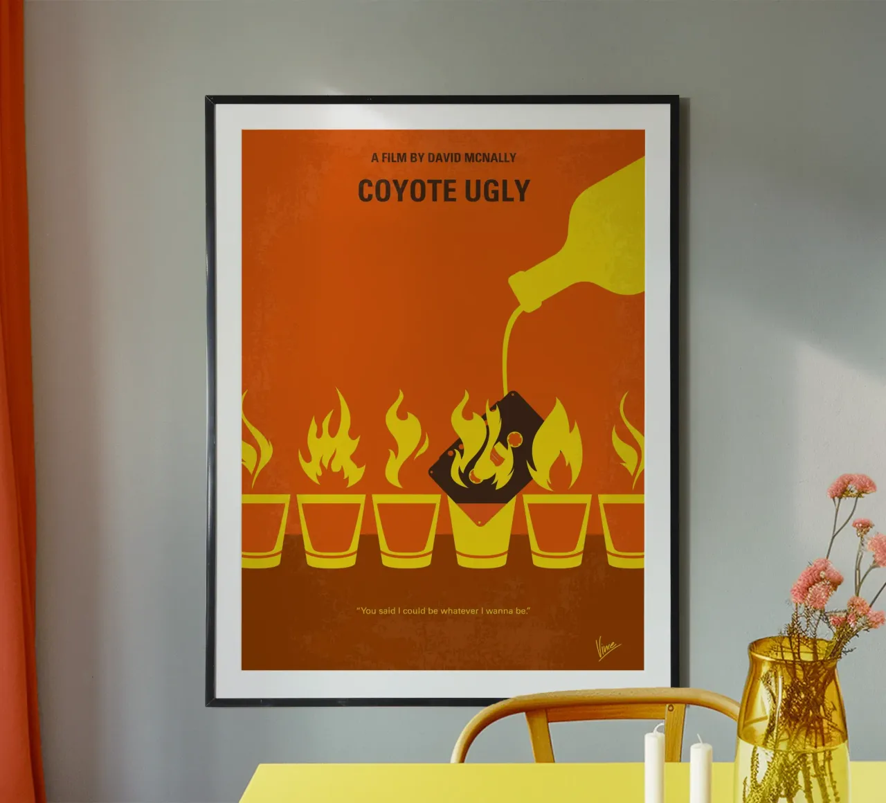 No909 My Coyote Ugly minimal movie poster poster da Chungkong