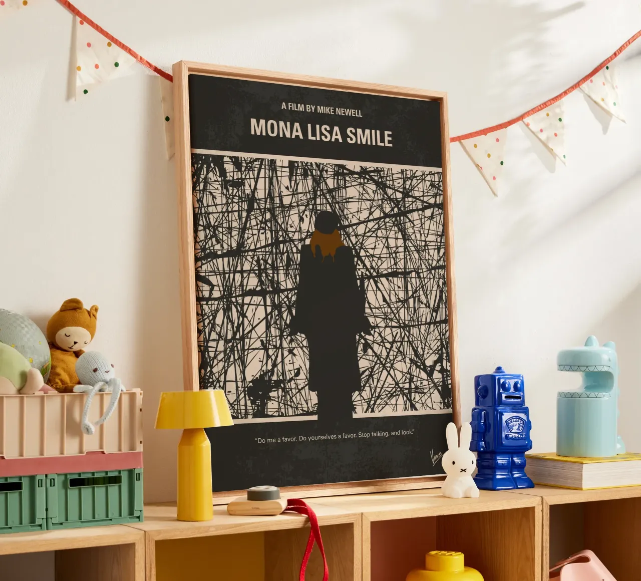No914 My Mona Lisa Smile minimal movie poster tela con Cornice a cassetta da Chungkong